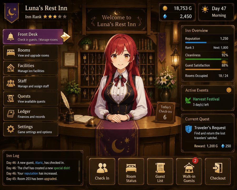 异世界旅馆 互动SLG 页面配图 3